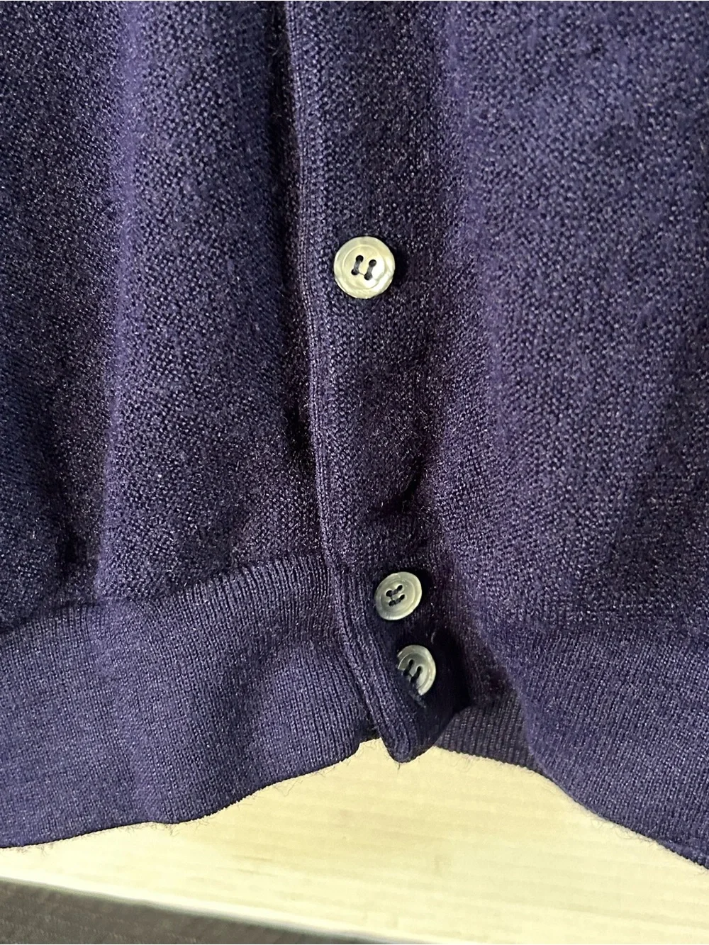 Vintage Izod Lacoste Men's Navy V-Neck Button Cardigan Size L